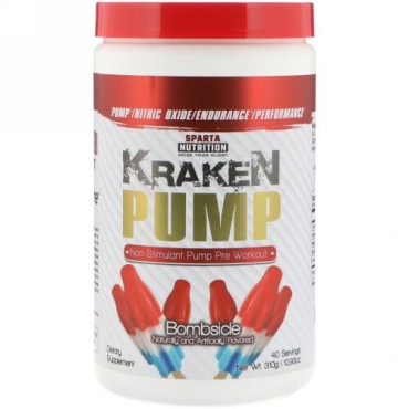 Sparta Nutrition, Kraken Pump Non-Stimulant Pump Pre-Workout, Bombsicle, 10.93 oz (310 g) (Discontinued Item)