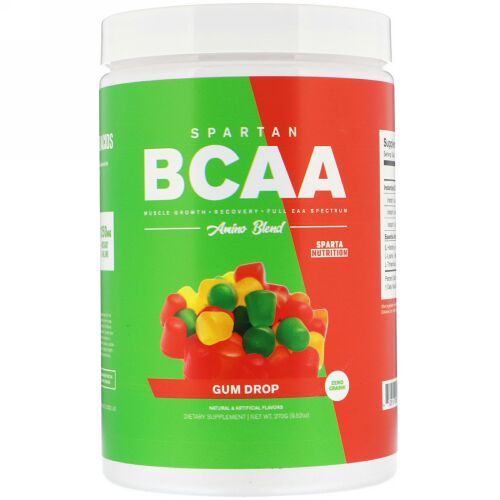Sparta Nutrition, スパルタン BCAA、アミノブレンド、ガムドロップ、9.52 oz (270 g) (Discontinued Item)