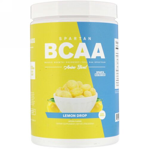 Sparta Nutrition, スパルタン BCAA、アミノブレンド、レモンドロップ、9.52 oz (270 g) (Discontinued Item)