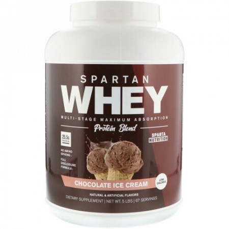 Sparta Nutrition, Spartan Whey, Chocolate Ice Cream, 5 lb (Discontinued Item)