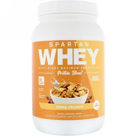 Sparta Nutrition, スパルタンホエイ、シナクランチ、2ポンド (Discontinued Item)