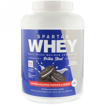 Sparta Nutrition, Spartan Whey, Double Stuffed Cookies & Cream, 5 lb (Discontinued Item)