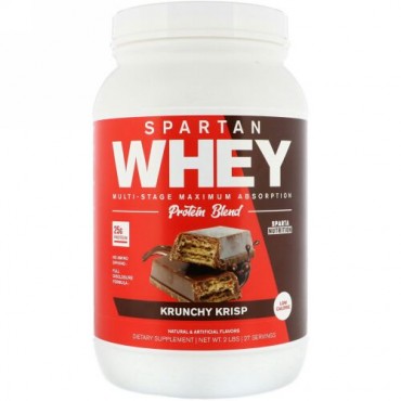 Sparta Nutrition, スパルタンホエイ、クランチークリスプ、2ポンド (Discontinued Item)