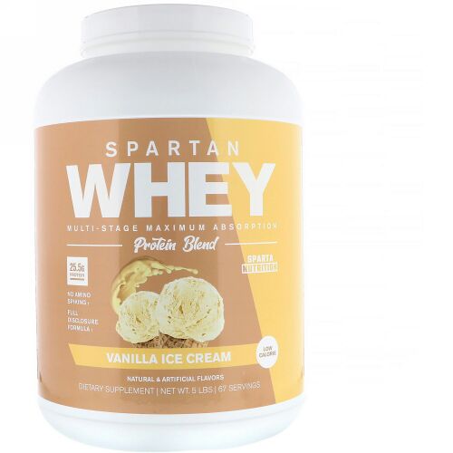 Sparta Nutrition, Spartan Whey, Vanilla Ice Cream, 5 lb (Discontinued Item)