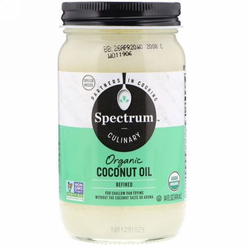 Spectrum Culinary, オーガニックココナッツオイル、精製、14 fl oz (414 ml)