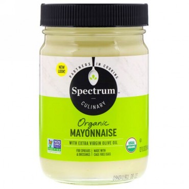 Spectrum Culinary, オーガニック マヨネーズ オリーブオイル入り, 12 液量オンス (354 ml)
