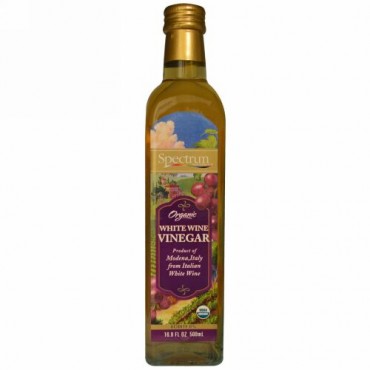 Spectrum Culinary, Organic White Wine Vinegar, 16.9 fl oz (500 ml) (Discontinued Item)