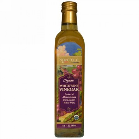 Spectrum Culinary, Organic White Wine Vinegar, 16.9 fl oz (500 ml) (Discontinued Item)