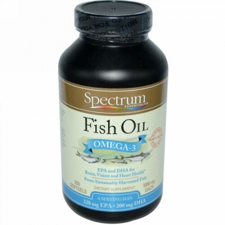 Spectrum Essentials, フィッシュオイル、 1000 mg、 250ソフトジェル