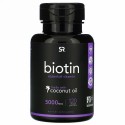 Sports Research, ココナッツオイル配合ビオチン、5,000mcg、ベジソフトジェル120粒