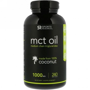 Sports Research, MCT Oil, 1,000 mg, 240 Softgels (Discontinued Item)
