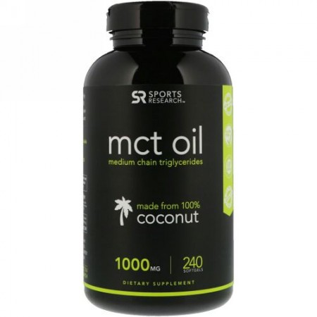 Sports Research, MCT Oil, 1,000 mg, 240 Softgels (Discontinued Item)