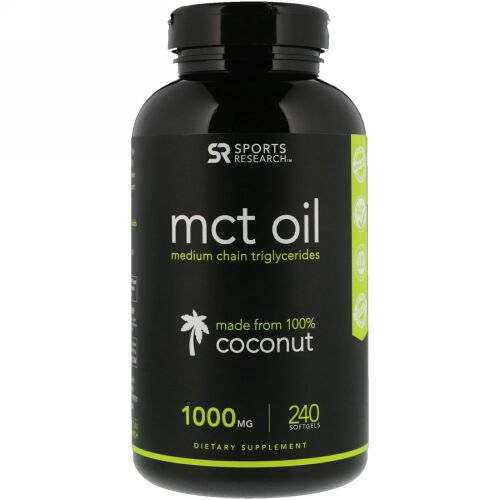 Sports Research, MCT Oil, 1,000 mg, 240 Softgels (Discontinued Item)
