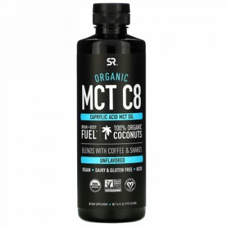 Sports Research, ケトC8、カプリル酸、無香料、473ml（16 fl oz）