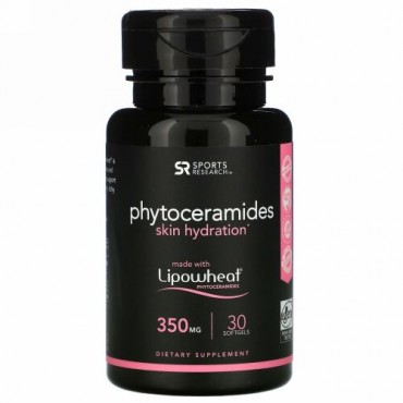 Sports Research, フィトセラミドスキンハイドレーション、350 mg、ソフトジェル30粒