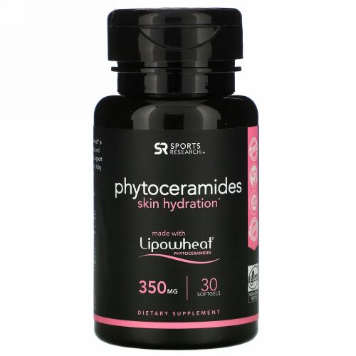 Sports Research, フィトセラミドスキンハイドレーション、350 mg、ソフトジェル30粒