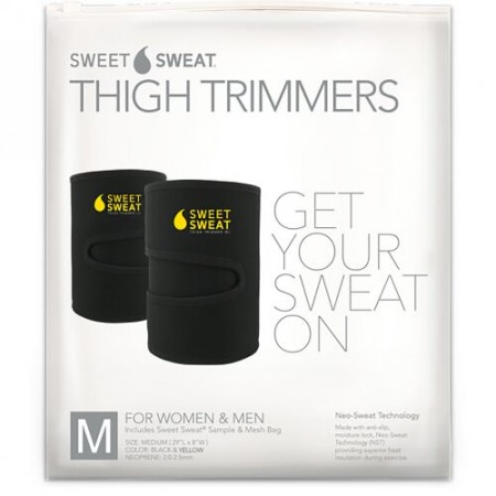 Sports Research, Sweet Sweat Thigh Trimmers,  Medium, Yellow, 1 Pair
