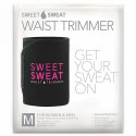 Sports Research, Sweet Sweat（スウィートスウェット）ウエストトリマー、ミディアム、ブラック＆ピンク、ベルト1本