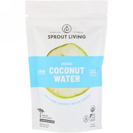 Sprout Living, オーガニックココナッツウォーターパウダー、8オンス (225 g)