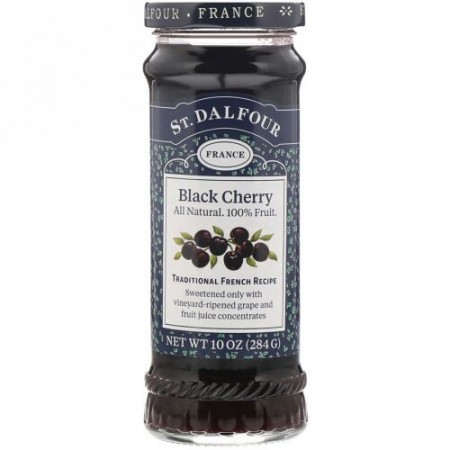 St. Dalfour, サンダルフォー, Black Cherry, Deluxe Black Cherry Spread, 10 oz (284 g)