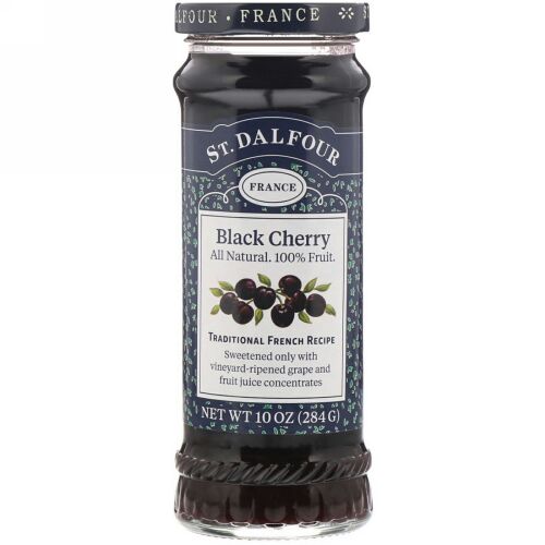 St. Dalfour, サンダルフォー, Black Cherry, Deluxe Black Cherry Spread, 10 oz (284 g)