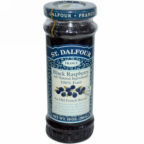 St. Dalfour, ブラックラズベリー, フルーツスプレッド, 10 オンス (284 g) (Discontinued Item)