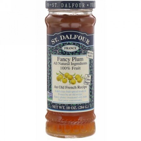 St. Dalfour, ファンシープラム、 フルーツスプレッド、 10オンス (284 g) (Discontinued Item)