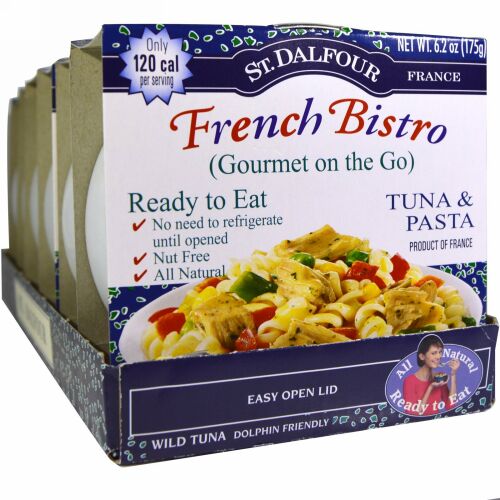 St. Dalfour, 外出用グルメ, フレンチビストロ, ツナ＆パスタ, 6パック, 各6.2オンス（175 g） (Discontinued Item)