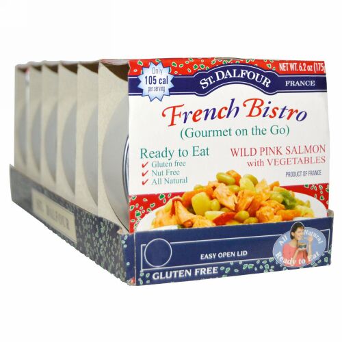 St. Dalfour, フレンチビストロ, ワイルドピンクサーモン野菜添え, 6パック, 各6.2オンス（175 g） (Discontinued Item)