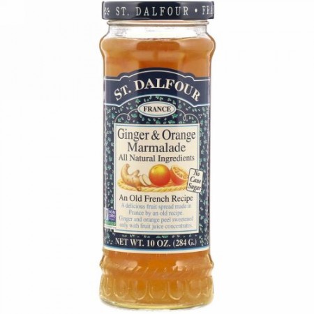 St. Dalfour, ジンジャー & オレンジ マーマレード, フルーツ スプレッド, 10 oz (284 g) (Discontinued Item)