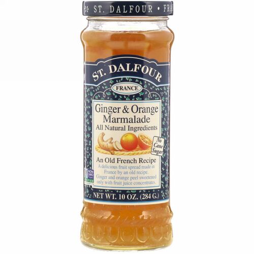 St. Dalfour, ジンジャー & オレンジ マーマレード, フルーツ スプレッド, 10 oz (284 g) (Discontinued Item)