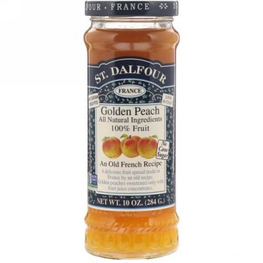 St. Dalfour, ゴールデンピーチ, デラックス・ゴールデンピーチ・スプレッド, 10 オンス (284 g)