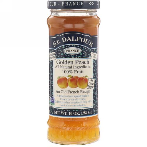 St. Dalfour, ゴールデンピーチ, デラックス・ゴールデンピーチ・スプレッド, 10 オンス (284 g)