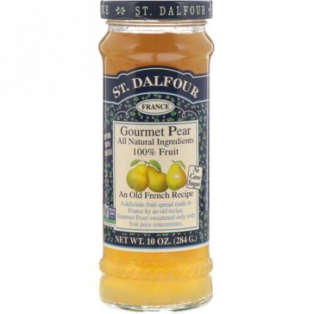 St. Dalfour, グルメ・洋梨, 100% フルーツ・スプレッド, 10 oz (284 g)