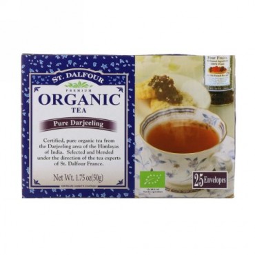 St. Dalfour, Organic Pure Darjeeling Tea, 25 Tea Bags, 1.75 oz (50 g) (Discontinued Item)