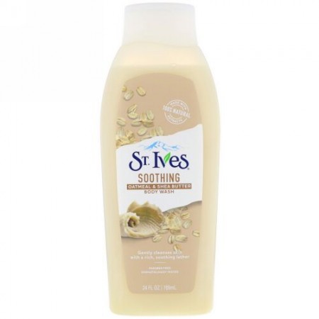 St. Ives, Nourish & Soothe, Oatmeal & Shea Butter Body Wash, 24 fl oz (709 ml) (Discontinued Item)