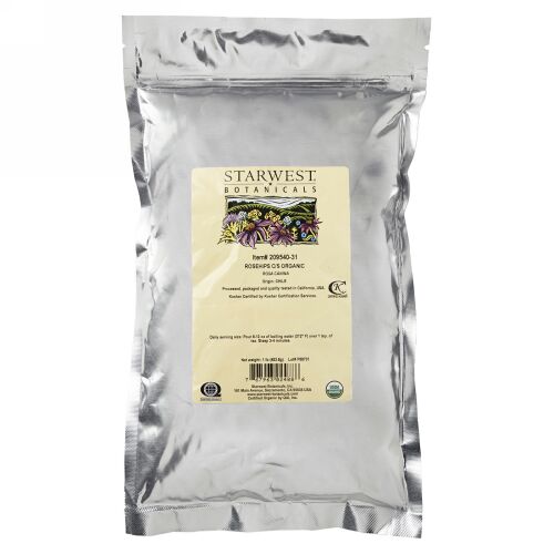 Starwest Botanicals, オーガニック、ローズヒップ（チップ） C/S、1 lb (453.6 g)