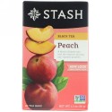 Stash Tea, 紅茶（Black Tea）, ピーチ, 20ティーバッグ, 1.3オンス（38 g） (Discontinued Item)