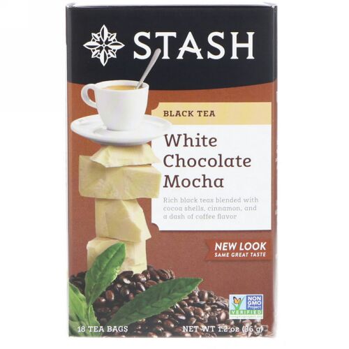Stash Tea, Black Tea, White Chocolate Mocha, 18 Tea Bags, 1.2 oz (36 g) (Discontinued Item)