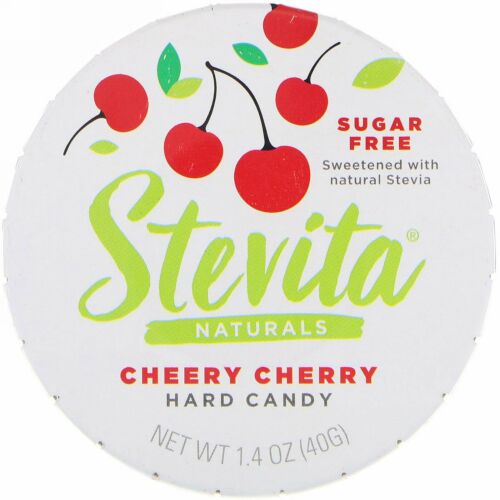 Stevita, ナチュラルズ、無糖ハードキャンディー、チアリーチェリー、1.4オンス (40 g)