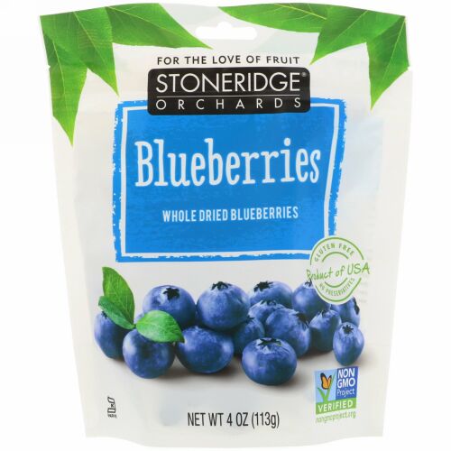 Stoneridge Orchards, ブルーベリー、 ホールドライブルーベリー、 4 oz (113 g)