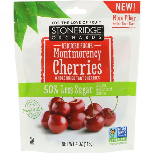 Stoneridge Orchards, モンモランシーチェリー、ホールドライタルトチェリー、砂糖控えめ、113 g（4 oz）