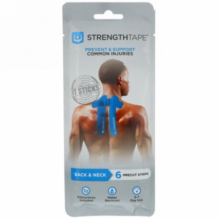Strengthtape, キネシオテープ、背中と首用、6本