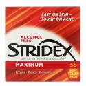 Stridex, シングル-ステップ アクネコントロール, マキシマム, アルコールフリー, 55ソフトタッチパッド