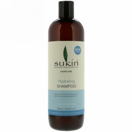 Sukin, 保湿シャンプー、ドライヘアとダメージヘア用シャンプー、500 ml（16.9 fl oz）