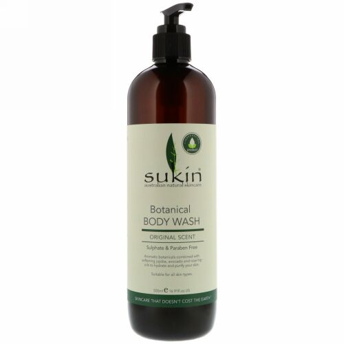 Sukin, スーパーグリーン、植物ボディウォッシュ、オリジナル芳香、16.91液量オンス (500 ml)