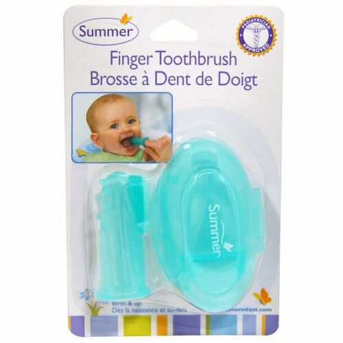 Summer Infant, フィンガー歯ブラシ、ケース付き (Discontinued Item)