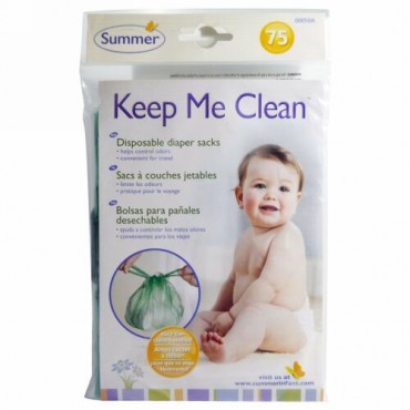 Summer Infant, Keep Me Clean、使い捨て紙おむつパック 75枚 (Discontinued Item)