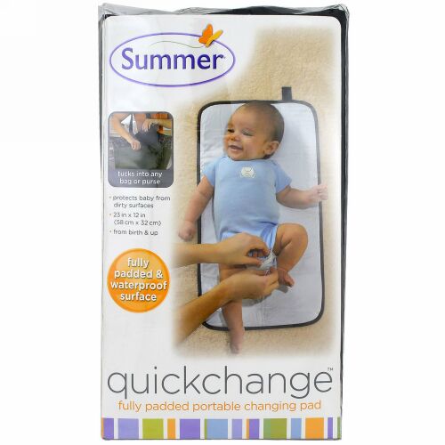 Summer Infant, クイックチェンジ, 全面パッド入り携帯用おむつ替えマット, 1ピース (Discontinued Item)