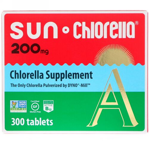 Sun Chlorella, A、200mg, タブレット300粒